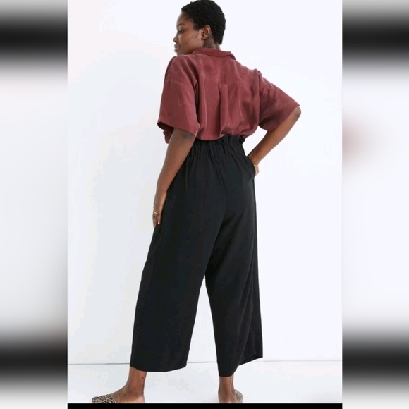 Madewell Womens Black Tie-Waist Huston Pull-On Crop Plus Size Minimalis Pants 3X - Picture 3 of 12